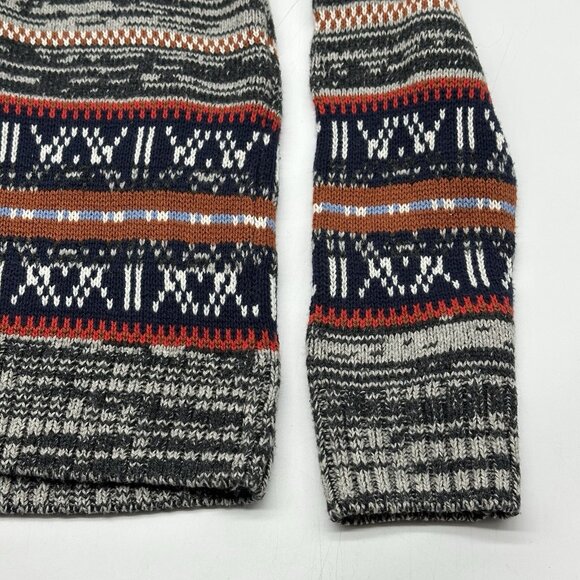 Hawkings McGill Men's Size Small Blue Patterned Stripe Button Cardigan Sweater - Picture 8 of 10